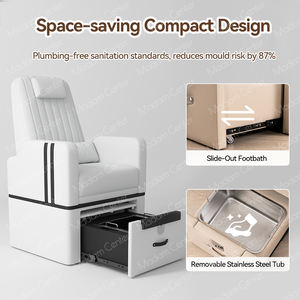 Silla de pedicura Madamcenter de lujo sin plomería, silla de Spa para pies de pedicura no plomada sin tubería, plomería gratis con bañera SS304 - Product Image 4