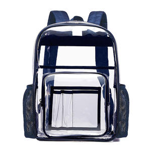 Sac à dos scolaire transparent personnalisé pour femmes, hommes, sac à dos de voyage, sac à dos en PVC, sac à dos transparent pour enfants - Product Image 1