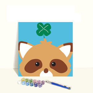 Dessin animé peint à la main pour enfants 20x20cm <span class=keywords><strong>Panda</strong></span> DIY <span class=keywords><strong>peinture</strong></span> numérique <span class=keywords><strong>par</strong></span> numéros pour débutants vente en gros - Product Image 5