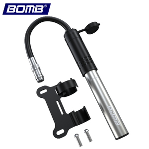 BOMB ปั๊มลมจักรยานอะลูมิเนียมอัลลอยด์ 130-160PSI เครื่องเติมลมแบบแมนนวลพร้อมขายึดสำหรับการปั่นจักรยาน - Product Image 1