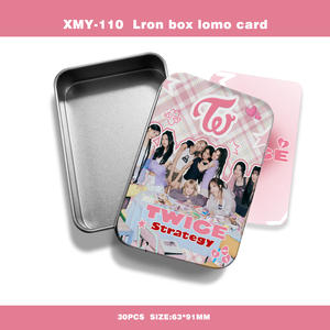 Enlace Total |   Caja de Metal Kpop con 30 Tarjetas Lomo Impresas en Alta Definición de Corea, Stray Kids/Baby Monster/Twice, Manualidades de Papel - Product Image 5