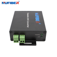 NuFiber NF-1802S/M Extensor IP sobre 2 Cables, Convertidor Coaxial-LAN de 0~1500m para Dispositivos IP CCTV