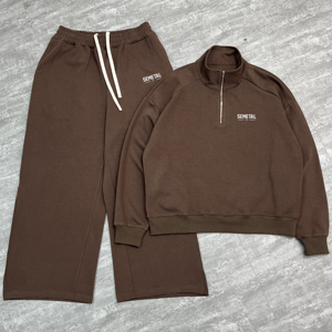 Conjuntos Deportivos Unisex de Algodón para <span class=keywords><strong>Hombre</strong></span>, Conjuntos Deportivos Extra Grandes de Alta Calidad, Pantalones Deportivos Anchos y Holgados y Sudadera - Product Image 1