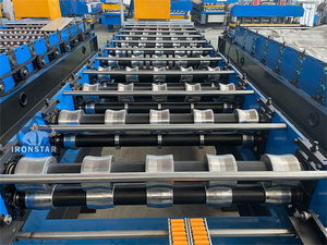 Hochwertiges verzinktes Eisen metall It4 Trapez kasten profil Dachbahn walzen form maschine - Product Image 4
