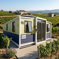 Maison conteneur extensible 20ft 30ft 40ft, mini-maison pliable 3 4 5 chambres, maison préfabriquée avec salle de bain