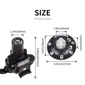 Kit de bloqueo de interruptor de encendido y tapa de combustible para motocicleta Kawasaki Ninja ZX6R ZX7R ZX9R 2000-2002, pieza de repuesto universal - Product Image 2