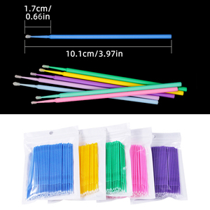 Pink Lab Mini strumento usa e getta in resina nera pallida di plastica bastoncino di estensione bacchetta dentale Microbrush occhio ciglia Micro - Product Image 2