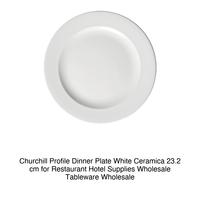 Assiette plate profilée Ø 23,2 cm en céramique blanche Churchill Whvp9