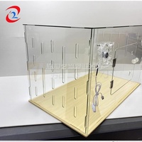 Acrylique hamster cage pour animaux de compagnie moderne chien maison acrylique chat maison clair intérieur chien maison avec porte pour la plupart des petits chiens chats animaux de compagnie