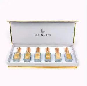 Bespoke mini fragrância ampolas garrafa titular embalagem com inserção magnética perfume perfumes caixa