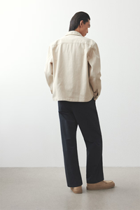 <span class=keywords><strong>Surchemise</strong></span> en sergé tricoté 100% coton pour hommes personnalisée Regular-Fit respirant anti-rides écologique style décontracté brodé - Product Image 5