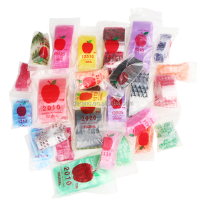 small zip lock bags mini zipl ock plastic bag LDPE zipper poly bag apple baggie