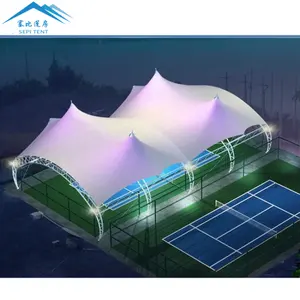 PTFE PVDF Canopy Tent Architectural Membrane Structure Stadium Sports Basketball Tennis Courts Tent