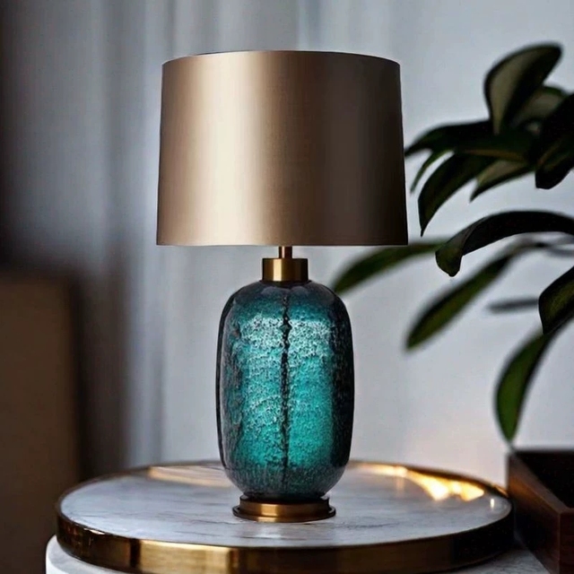 Zhongshan Modern Glaze Table Lamp Fashionable Handmade Art Color Glass Light Bedroom Hotel LED Personality Desk Light