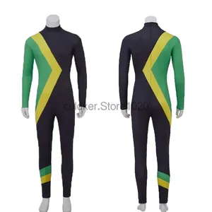 Nuevo Disfraz Deportivo de Tobogán Jamaicano, Unisex, Negro, 100% Nailon, Mono, para Adultos, Halloween, Carnaval, Fiesta - Product Image 1