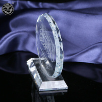 Trophée musulman en cristal musulman en verre de jade de MH-LP0234