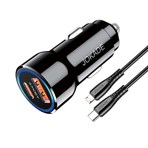 Cargador de coche Jokade de 90W con doble puerto USB C y cable para cargar teléfonos y tabletas - Product Image 2