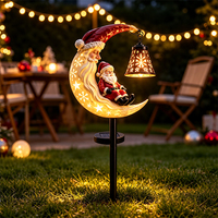 Lampes solaires de Noël pour pelouse, IP54, extérieur, blanc chaud, lampe de paysage de Noël, jardin, cour, décoration de vacances