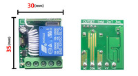 Interrupteur sans fil télécommandé 433 MHz 5V 12V 24V 1 canal, récepteur de relais radio avec 2 émetteurs porte-clés