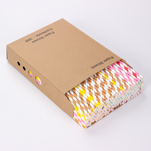 Paper Straws 200 Pieces Colorful Biodegradable For Party Drinks - Product Image 2