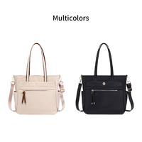 Nouvelle sacoche d'ordinateur portable imperméable pour voyage, simple, couleur unie, motif lettres, grande capacité, rembourrée, personnalisable avec logo