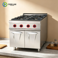 Cuisinière à gaz chinoise à 6 brûleurs, cuisinière à gaz sur pied pour restaurant de restauration rapide