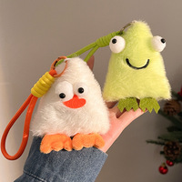 Porte-clés fantaisie en peluche, style mixte 'moche et mignon', créature abstraite, personnalisable OEM pour accessoires et cadeaux de festival en stock