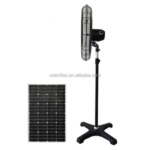 Tấm pin mặt trời sạc công nghiệp làm mát không khí điện đứng người hâm mộ của kim loại cho kho sử dụng - Product Image 2