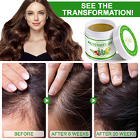 YECUCE Label pribadi 220g minyak Rosemary mentah 3 dalam 1 organik alami dengan minyak Batana minyak biji hitam untuk pertumbuhan rambut