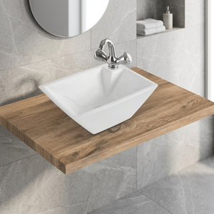 Lavabo rectangulaire blanc Lavabo Lavabo en pierre naturelle populaire Lavabo en marbre pour salle de bain - Product Image 3