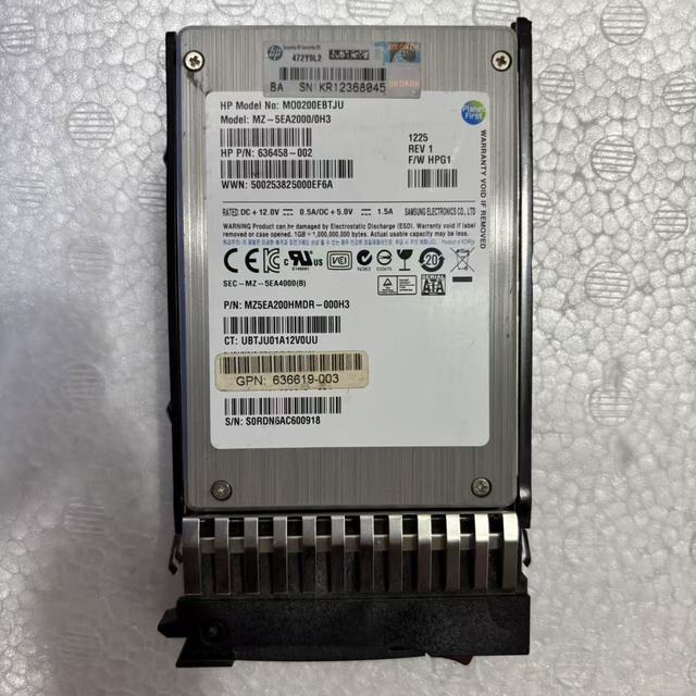 For HP 636458-002 MZ5EA200HMDR-000H3 637071-001 200GB SATA Hard Disk