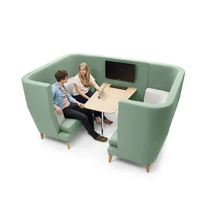 Acoustic Lounge Seating Privates schall dichtes Meeting Booth Sofa für Office Public