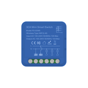 Interruptor Inteligente WiFi Tasmota Blue de 3 Canales, Compatible con <span class=keywords><strong>Google</strong></span> <span class=keywords><strong>Home</strong></span> y <span class=keywords><strong>Alexa</strong></span> - Product Image 1