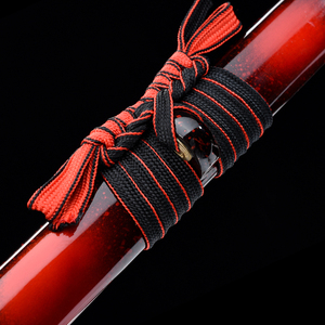Nouvelle Arrivée 2026 : Katana Droit Fait Main, Design Classique Noir et Rouge, Artisanat Original, Effet Spectacle pour Cosplay - Product Image 5
