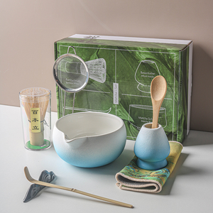 Los Más Vendidos de CS Amazons, Caja de Regalo 2 en 1, Elegante Juego de Matcha Japonés de Bambú, Batidor Chasen, Soporte de Cerámica para Batidor, Juego de Té Matcha - Product Image 1