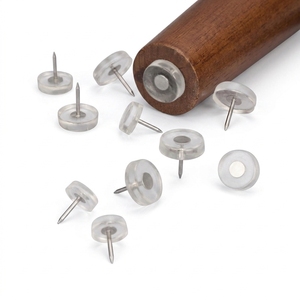Glissières de meubles souples avec clou de fixation, 16-19 mm, <span class=keywords><strong>pour</strong></span> pieds de <span class=keywords><strong>chaise</strong></span>, patins à clou, glissières <span class=keywords><strong>pour</strong></span> pieds de meubles, protecteurs de sol - Product Image 1