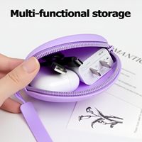 Porte-monnaie miniature pour enfants en silicone rond personnalisé avec motif géométrique, écologique, multifonctionnel, avec fermeture éclair, porte-clés