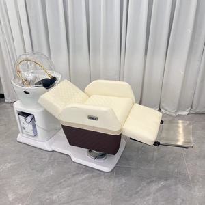 Sillón de Lavado de Cabello Moderno Tipo Reclinable con Lavabo de Cerámica, Equipo para el Cuidado del Cabello y Spa - Product Image 4
