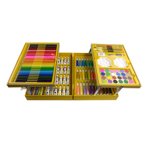 Nhà Sản Xuất Bán Buôn Màu Nước Bút Nghệ Thuật Thiết Lập Trẻ Em Của 145 Nhôm Hộp Bàn Chải Màu Bút Graffiti Văn Phòng Phẩm Nguồn Cung Cấp - Product Image 3