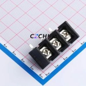 DBT30R-11.0-3P-BK-P Barrier Terminal Block Bent Lead Through Hole,P=11mm Connector Two Sides 11mm 1x3P Right Angle Pin - Product Image 1