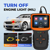 Escáner Automotriz V317 OBD2, Herramienta de Diagnóstico para Vehículos, Lector de Códigos, Analizador de Luces de Advertencia del Motor del Automóvil con Reinicio