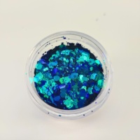 Paillettes bleues caméléon à changement de couleur pour cosmétiques, fêtes, festivals, fournitures promotionnelles, décorations de Noël, personnalisables