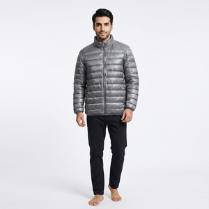 Custom High Street Style Men's <b>Quilted</b> Down Jacket <b>Winter</b> Warm Outwear with Hood Thick and Shiny Puffer Coat - Product Image 1