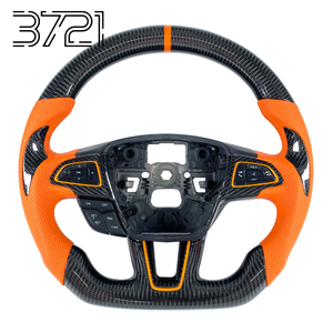 พวงมาลัยหนังสีส้มคาร์บอนไฟเบอร์สำหรับรถฟอร์ด โฟกัส MK3 ST RS RS500 ST-Line Zetec S Titanium SE SEL Kuga Escape ปี 2011-2018 - Product Image 1