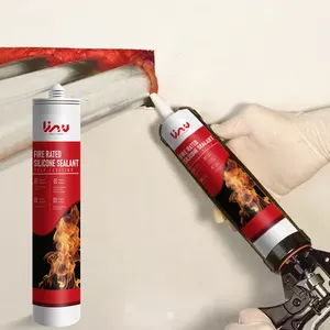 KINGWIT Excellentes caractéristiques de résistance aux intempéries Mastic ignifuge neutre transparent, Mastic au silicone résistant au feu