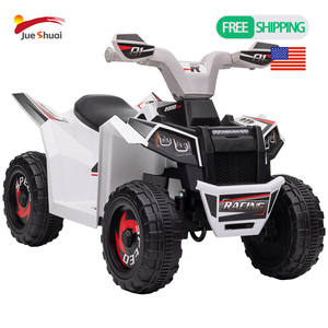 Scooter électrique pour enfants 6V, <span class=keywords><strong>quad</strong></span>, avec fonction marche avant et arrière, roues résistantes à l'usure, pour les enfants de <span class=keywords><strong>18</strong></span> à 36 <span class=keywords><strong>mois</strong></span>, blanc, en stock aux États-Unis - Product Image 1