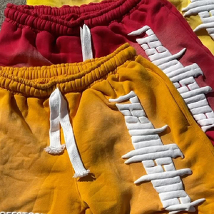 Custom Straight Casual Mid Streetwear for Shorts <strong>Pants</strong> for <strong>Hem</strong> Distress Drawstring Vintage French Terry Acid Washed Men - Product Image 5