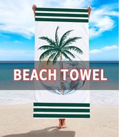 Serviette de plage en microfibre super absorbante, séchage rapide, légère, anti-sable, serviette de plage personnalisée pour le surf, la natation et les activités de plein air