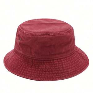 Hot Sale 2025 New Spring <b>Summer</b> Collection Wholesale Washed Cotton Bucket Hat Adult Unisex <b>Flat</b> Top Sun <b>Cap</b> for Beach Outdoor - Product Image 4
