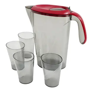 Met 4 Kopjes Duurzame Plastic 1.8L Drinken Container Werper Kruik Koud Water Ketel Set